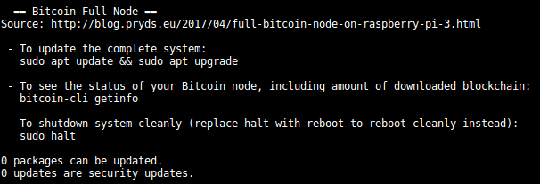 bitcoin node on raspberry